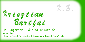 krisztian bartfai business card