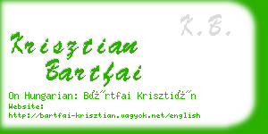 krisztian bartfai business card